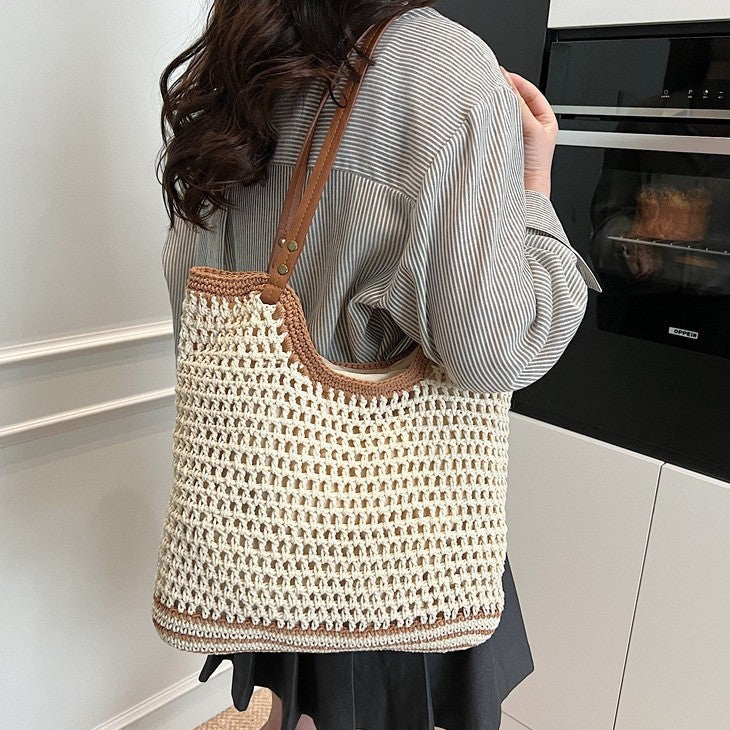 Handwoven beach bag with special details LoungeYard — product view 3