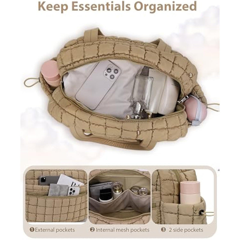 Quilted Multi-Functional Travel Tote LoungeYard — product view 3