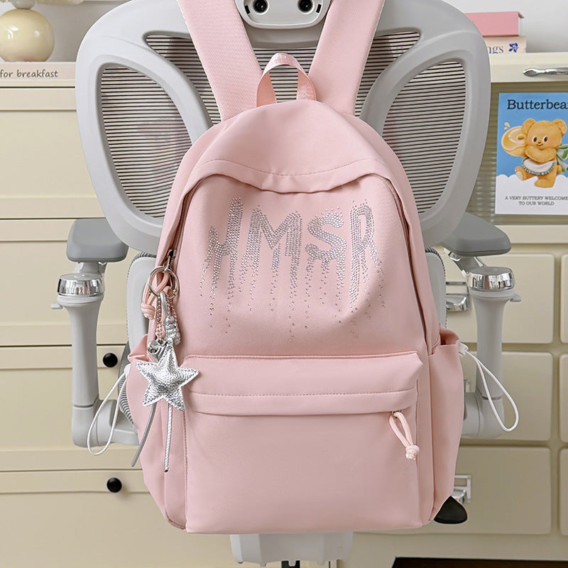 Decorative Rhinestone-Embellished Backpack LoungeYard — product view 6