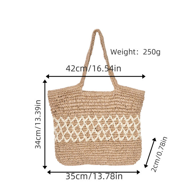 Stackable basket bag with decorative pattern element LoungeYard — product view 5