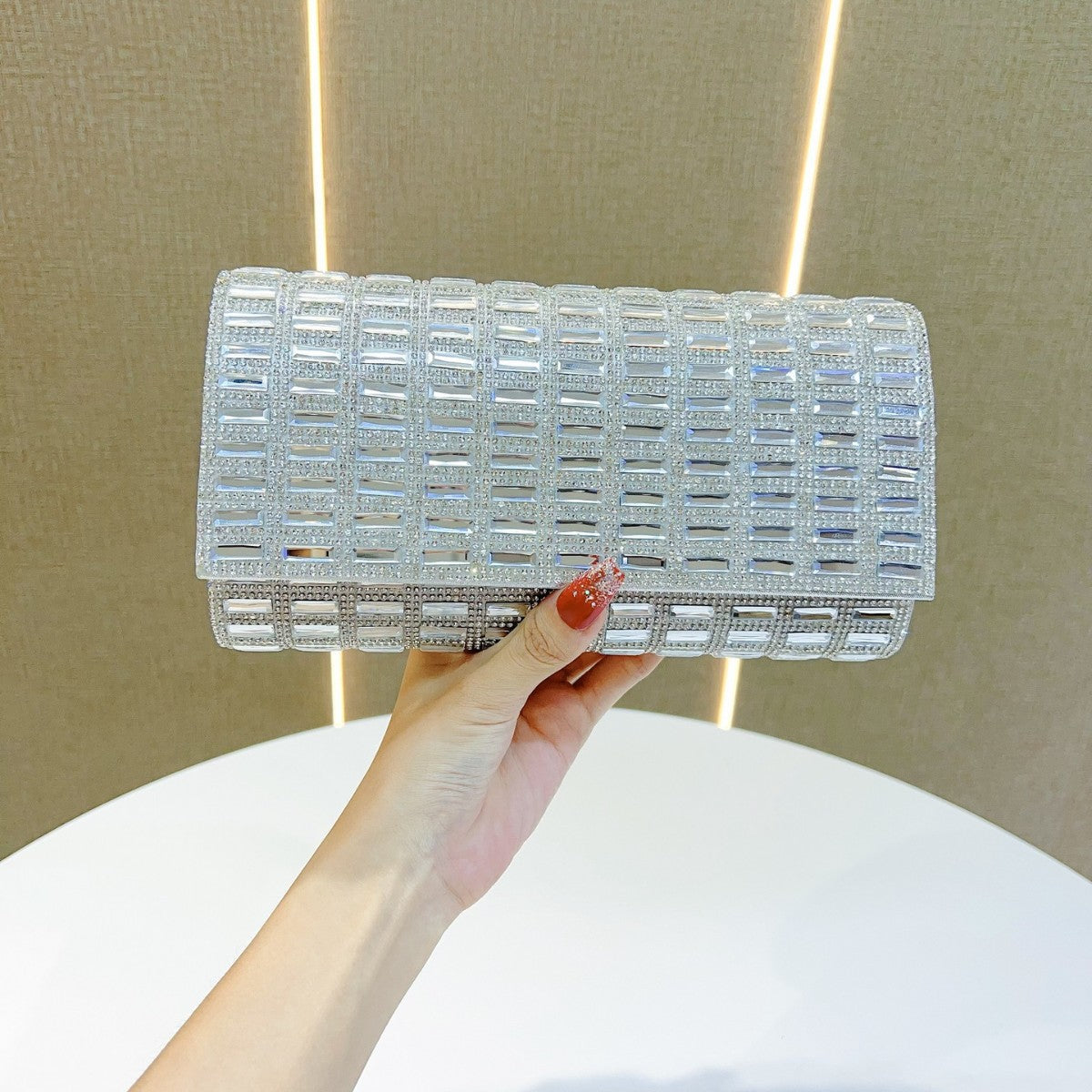 Glamorous Crystal-Studded Evening Clutch — product view 7