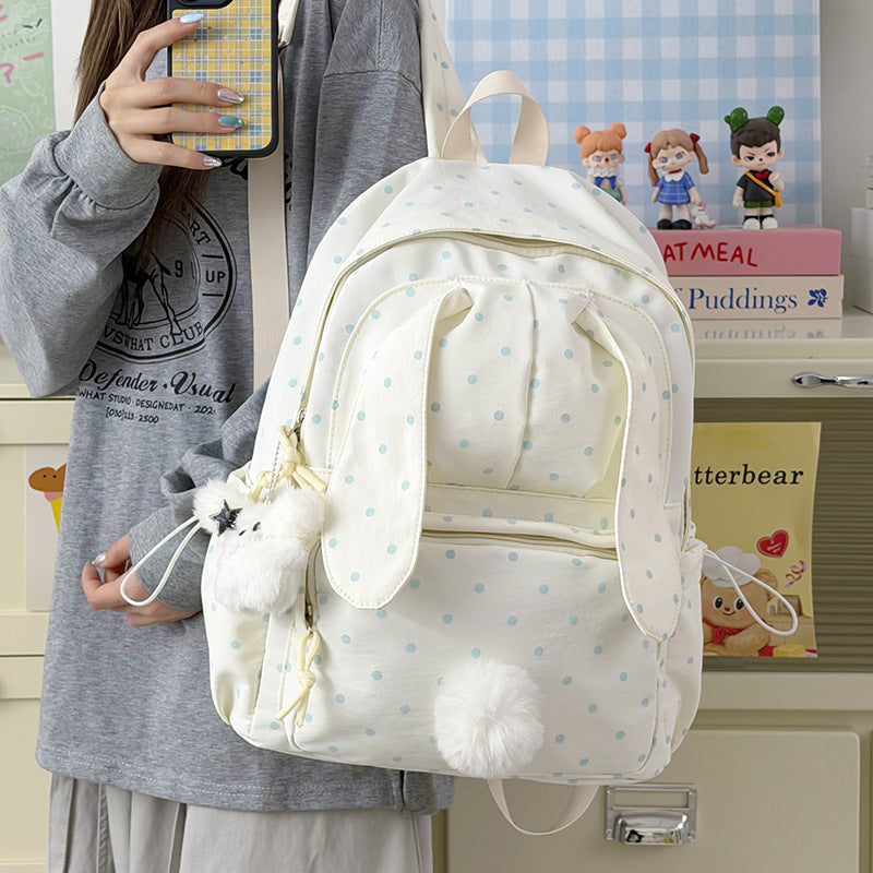 Cute Plush Bunny-Themed Backpack LoungeYard — product view 1
