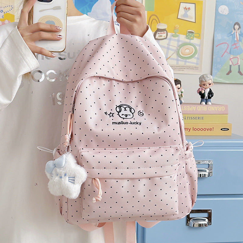 Cute Bunny Ear Printed Backpack LoungeYard — product view 1