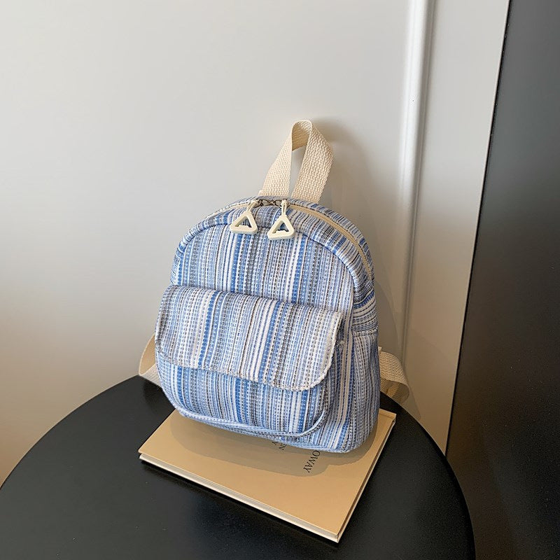 Compact Striped Mini Backpack — product view 1
