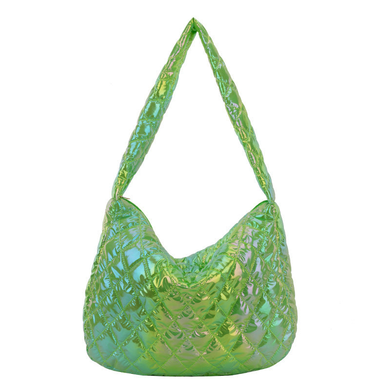 Iridescent Quilted Hobo Bag — product view 3