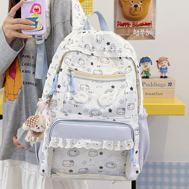 Cute Illustrated Character-Themed Backpack LoungeYard — product view 1
