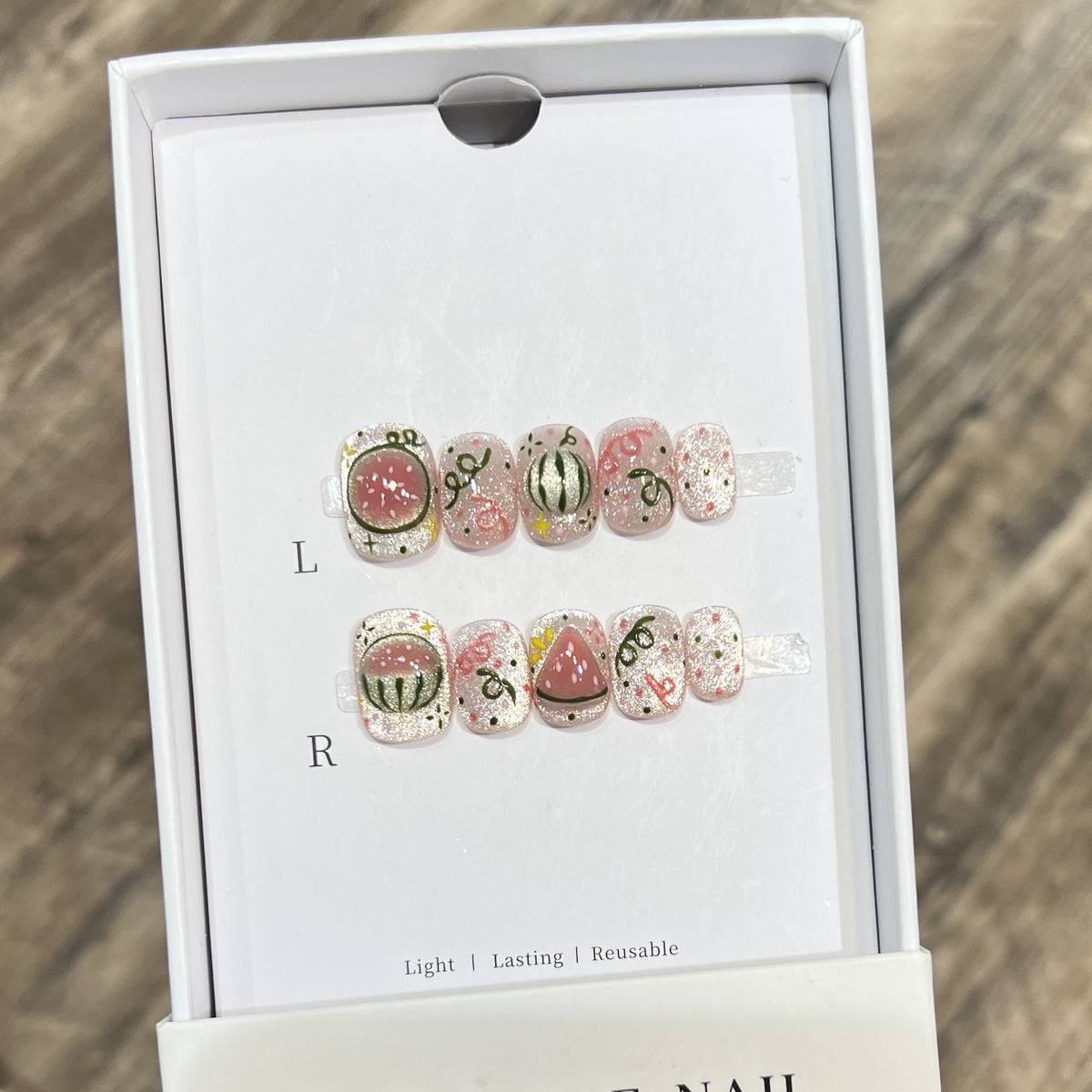 Creative Watermelon-Themed Press-On Nail Art Kit — product view 4