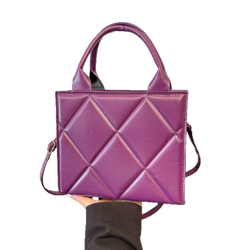 WoQuilted Faux Leather Handheld Tote LoungeYard — product view 5