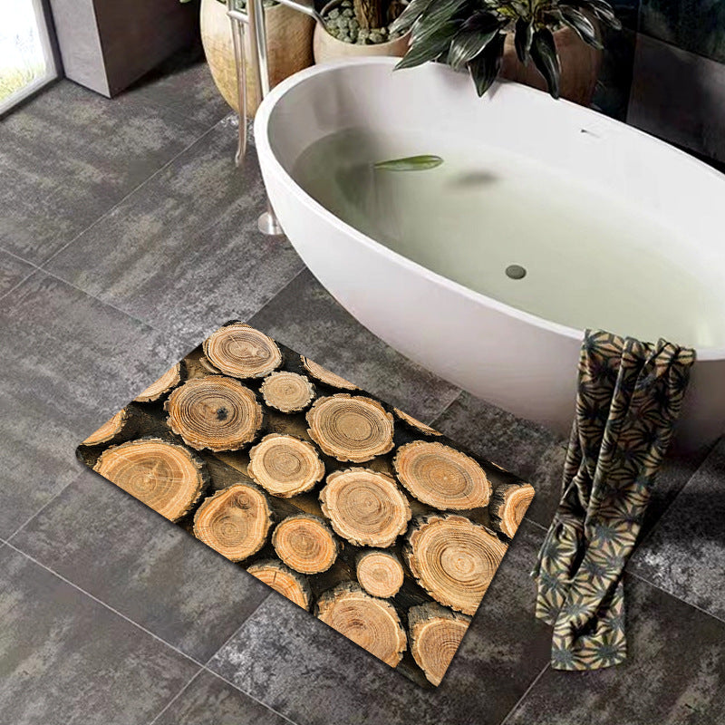 Natural Wood Grain Bath Mat LoungeYard — product view 3