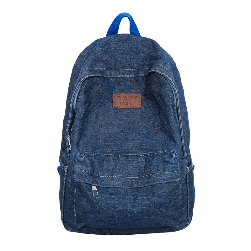 Denim Casual Backpack LoungeYard — product view 5