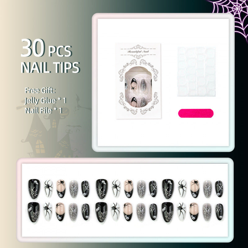 Gothic Spider-Themed Press-On Nails — product view 4