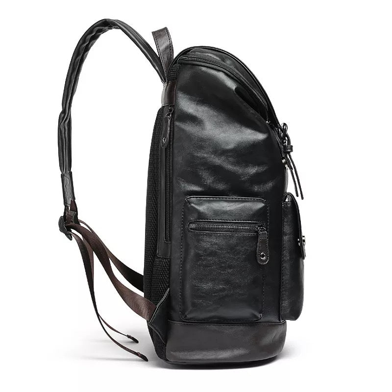 Durable and Elegant Backpack Made of High-Quality Faux Leather LoungeYard — product view 4