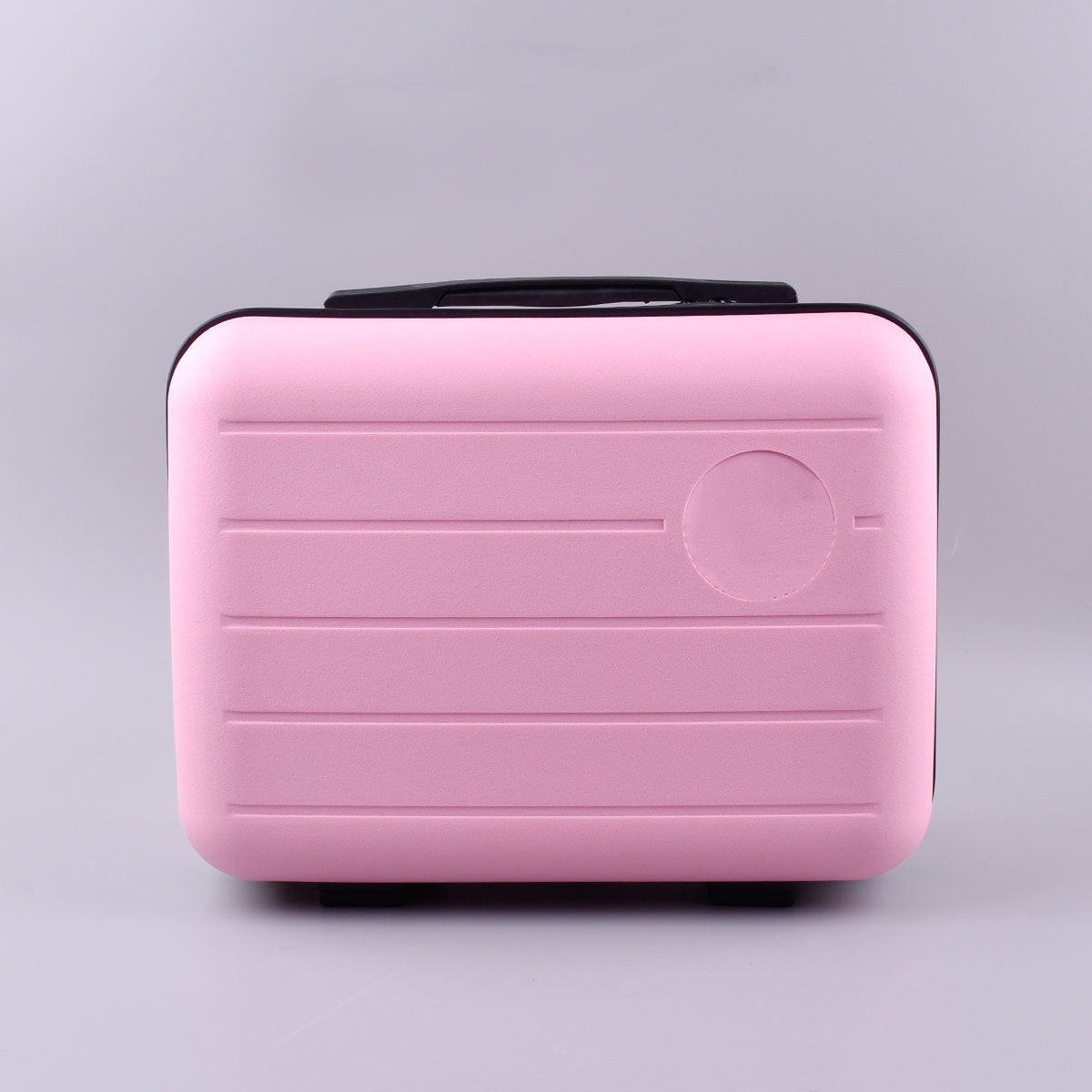 compact hardshell travel carry case with top handle and reinforced ridged shell LoungeYard — product view 1