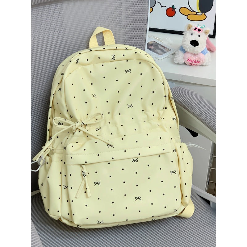 Stylish Polka Dot Casual Backpack LoungeYard — product view 7
