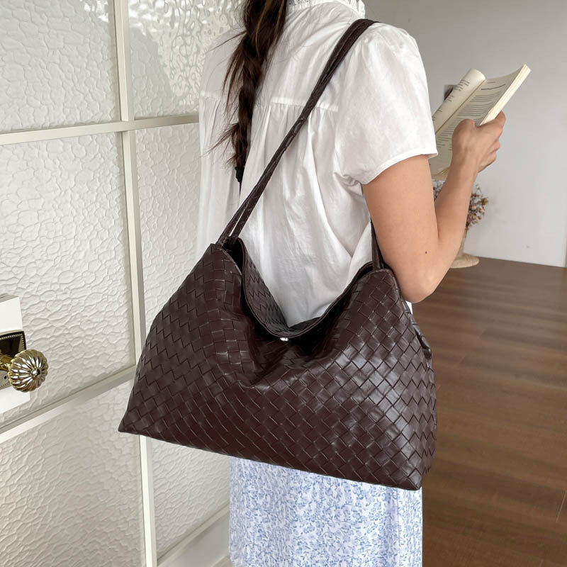 Woven Leather Hobo Bag — product view 4