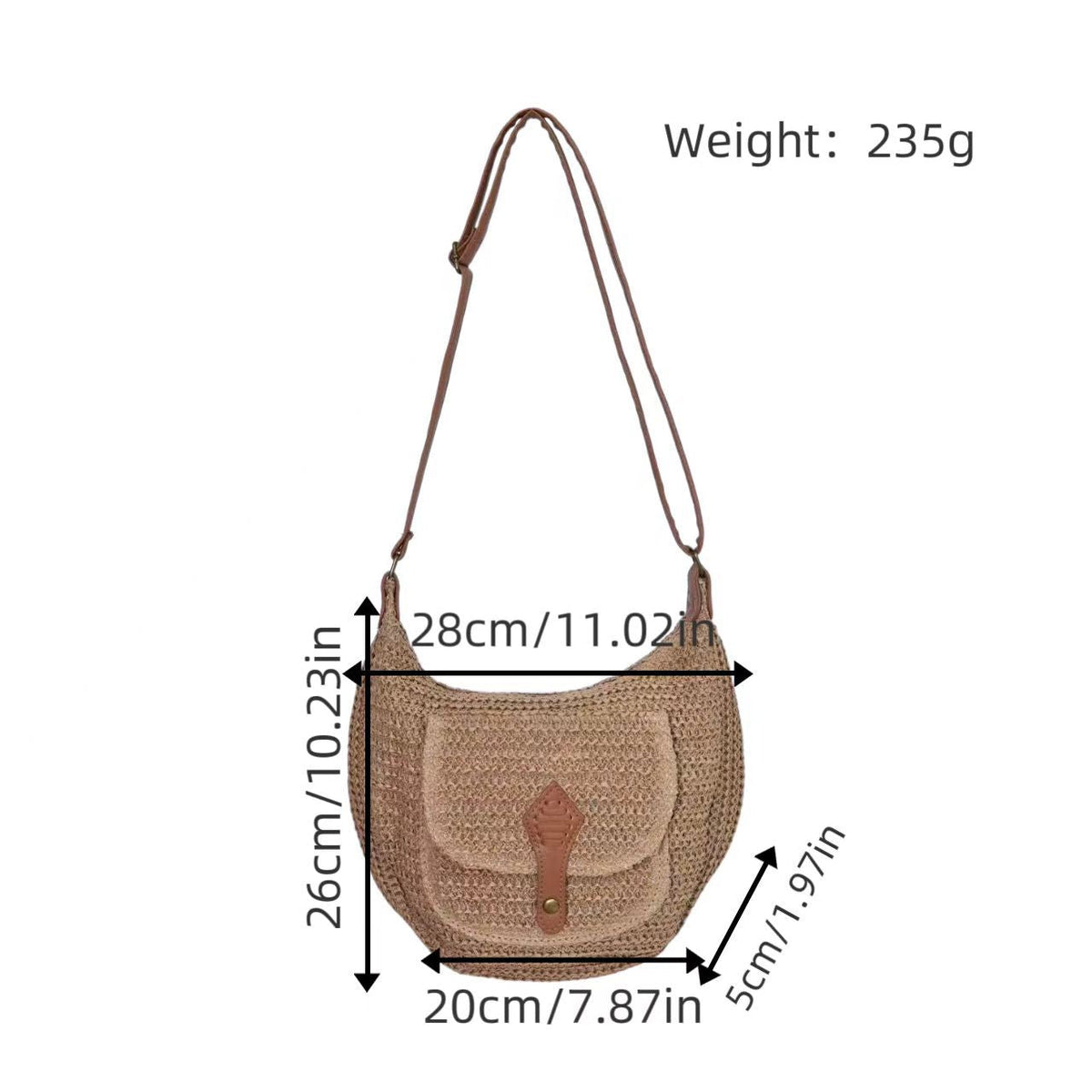 Shoulder bag with leather accents LoungeYard — product view 6