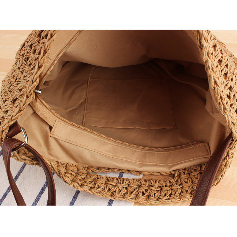 Beach bag with handwoven design LoungeYard — product view 3