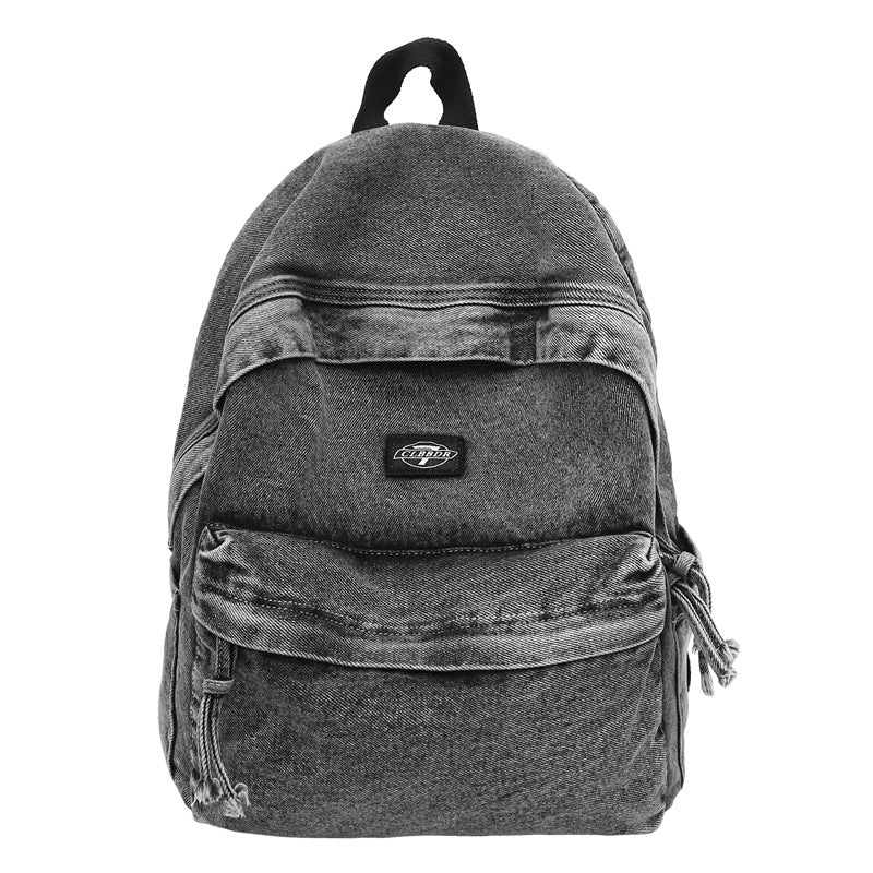 Denim Fabric Casual Backpack LoungeYard — product view 7