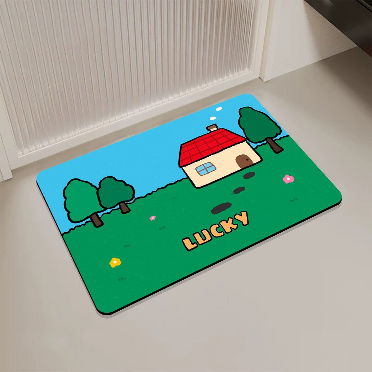 Playful Cartoon-Themed Door Mat Bowlift — product view 6