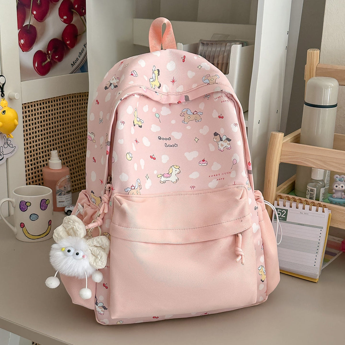 Cute Character Print Backpack LoungeYard 1791205506 — product view 6