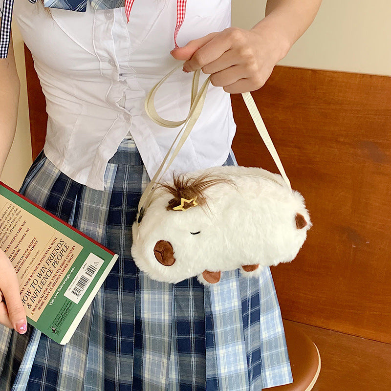Plush Shoulder Bag with Cute Animal Design LoungeYard — product view 1