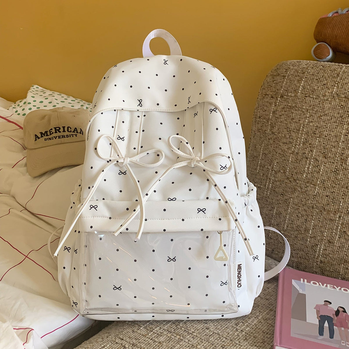 Playful Lightweight Printed Backpack LoungeYard — product view 6