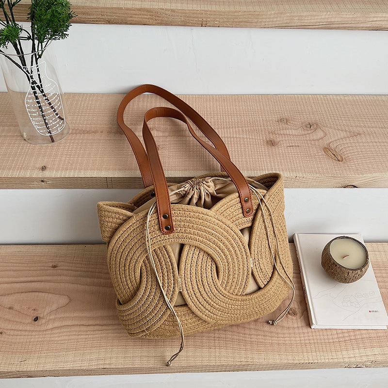 Woven Handle Tote Bag — product view 4
