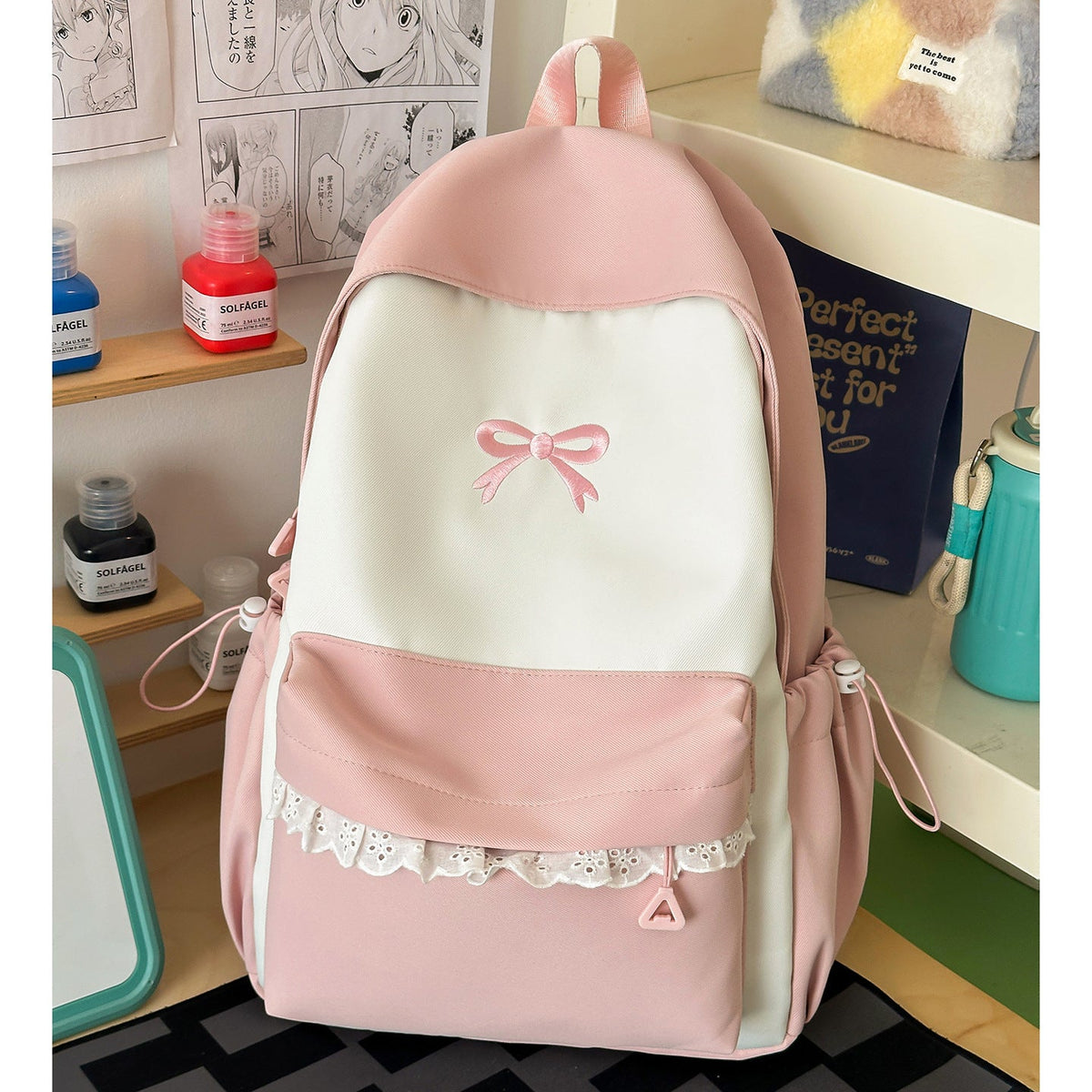 Decorative Bow-Embellished Casual Backpack LoungeYard — product view 7