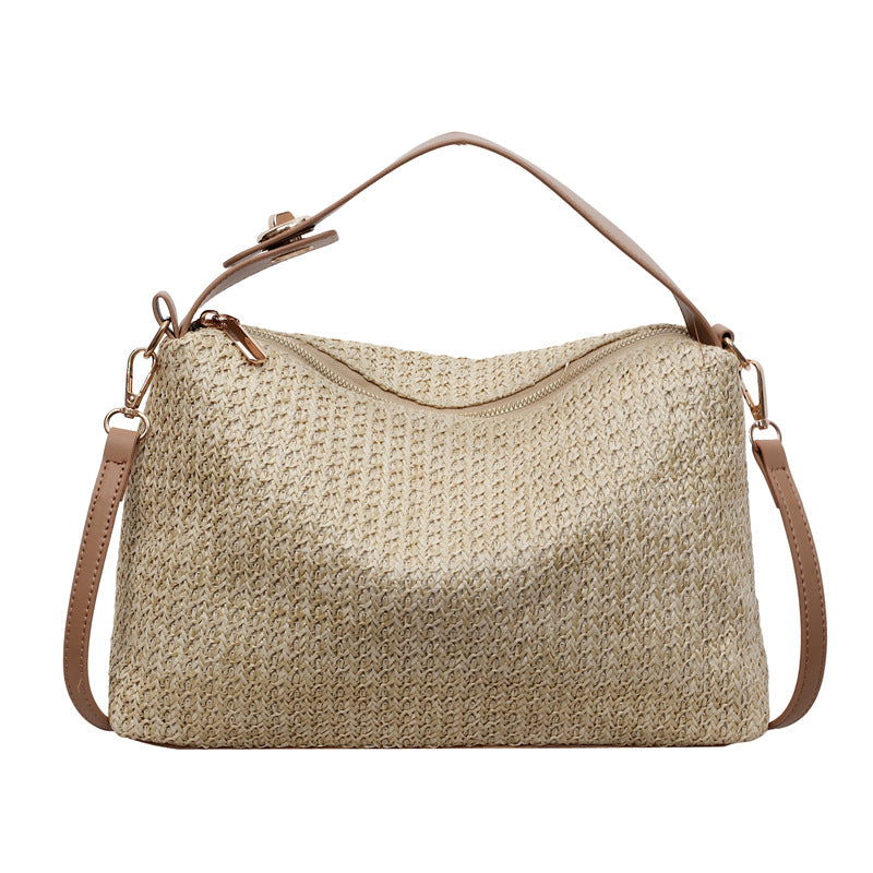 Elegant Straw Bag with Removable Shoulder Strap LoungeYard — product view 5