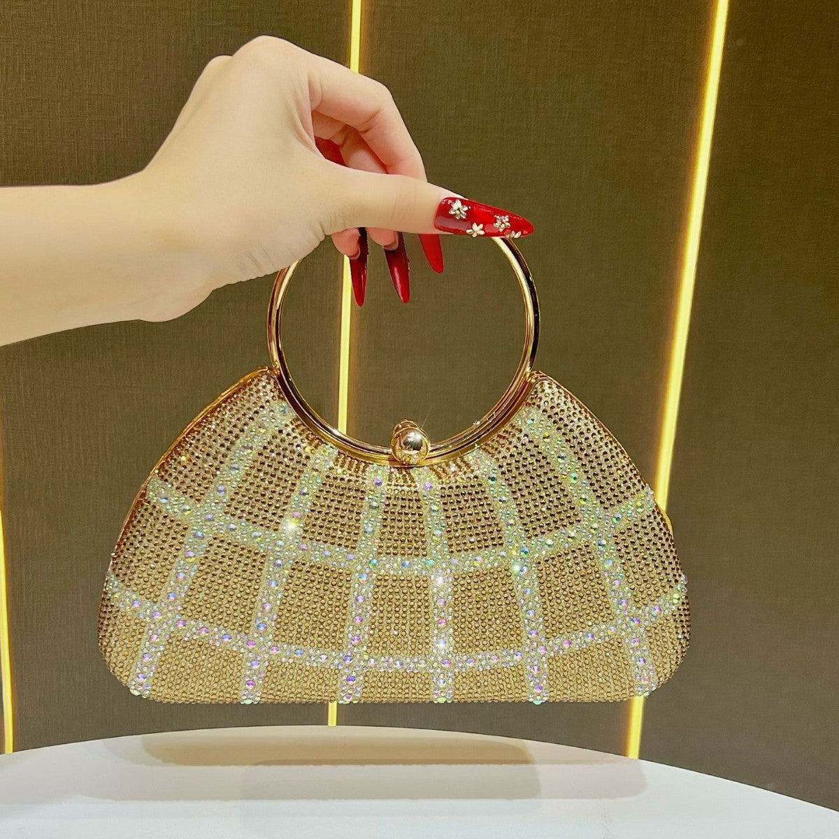 Rhinestone-Studded Evening Handbag — product view 1