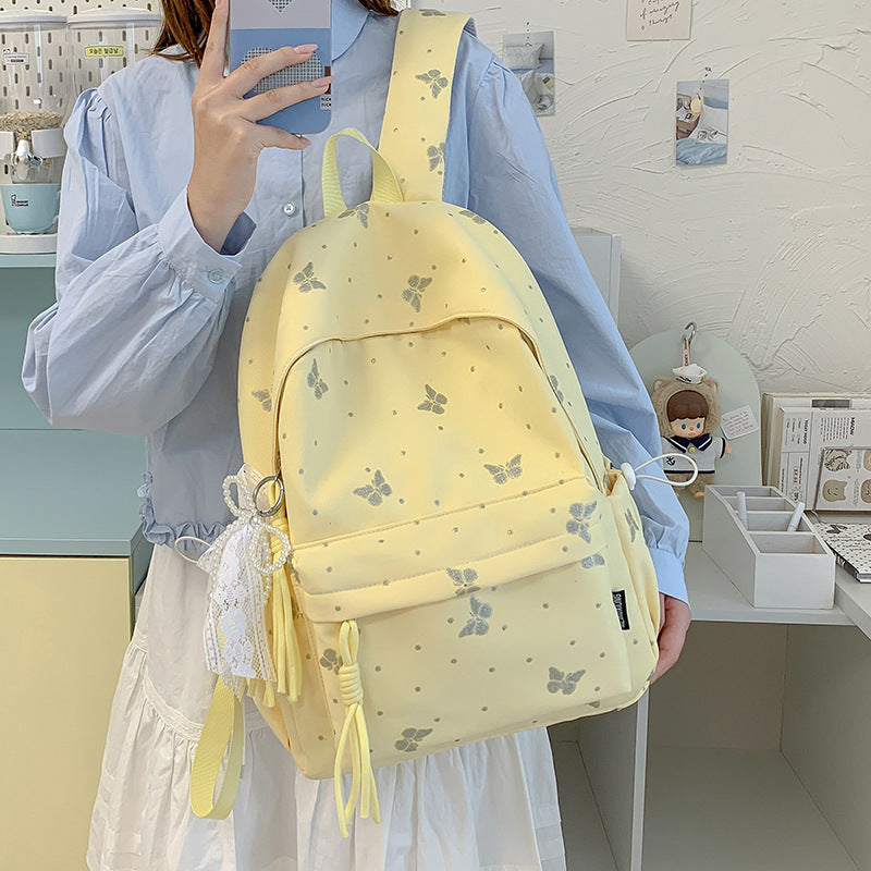Butterfly-Themed Casual Backpack LoungeYard — product view 3