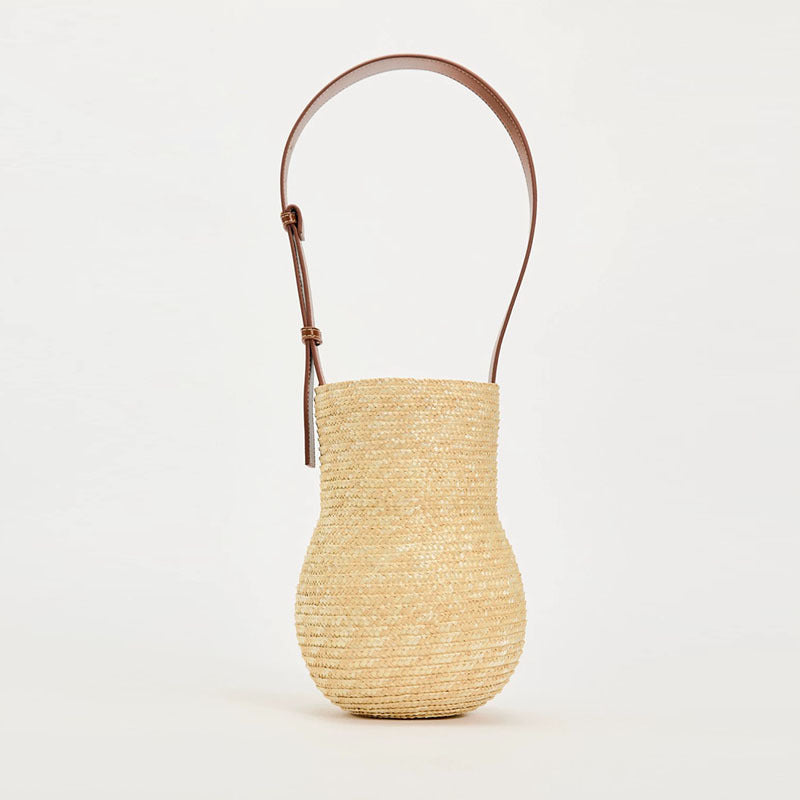 Handmade basket bag with elegant leather strap LoungeYard — product view 6