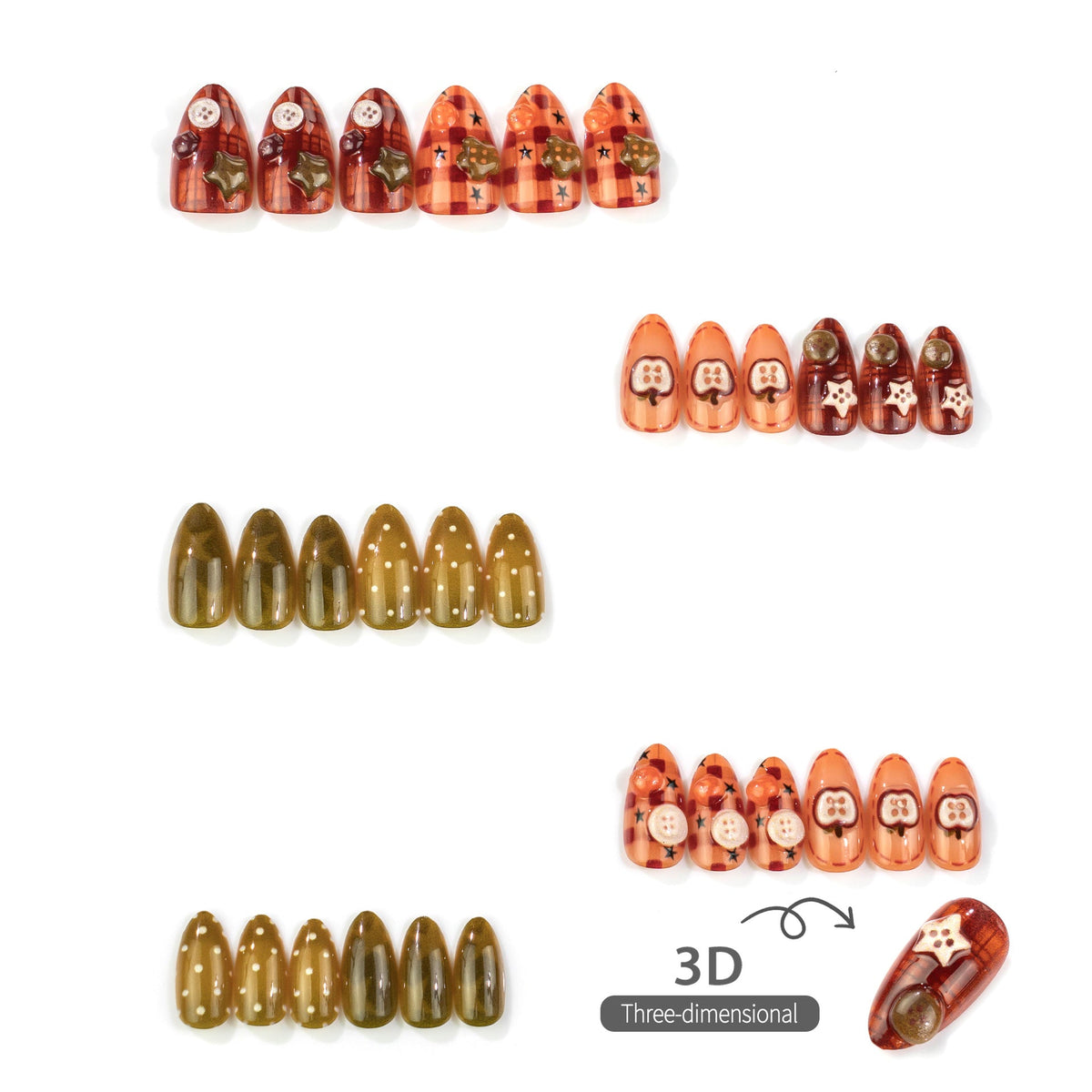 Creative Seasonal Themed Press-On Nails — product view 3
