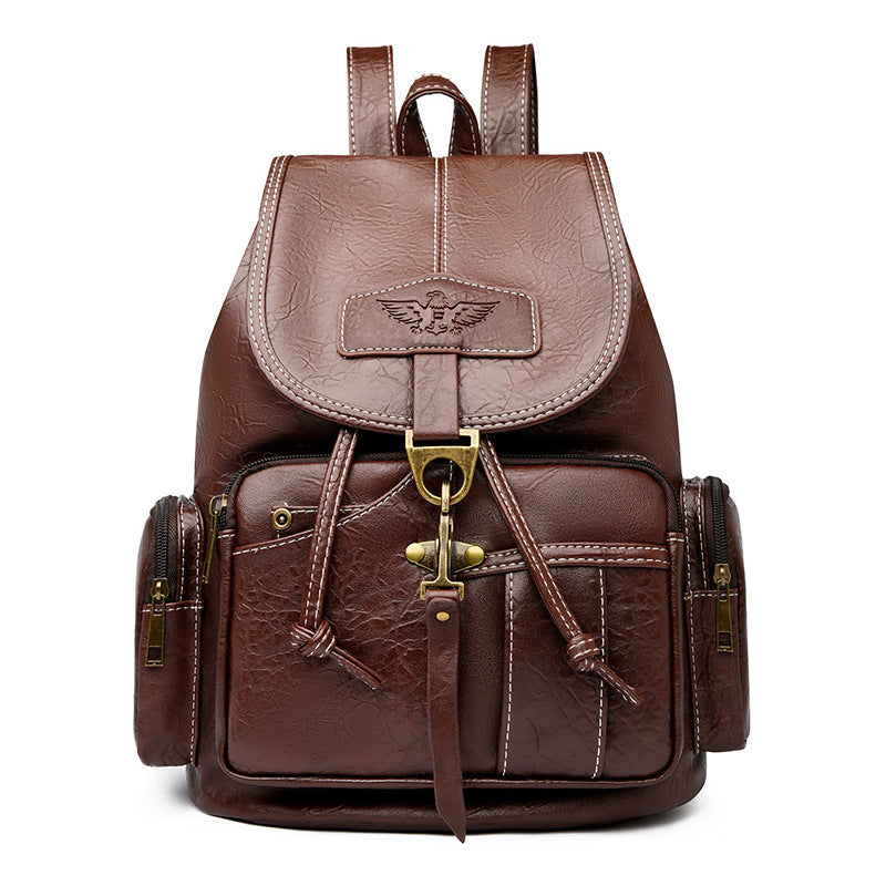 Fashionable Leather Backpack — product view 3