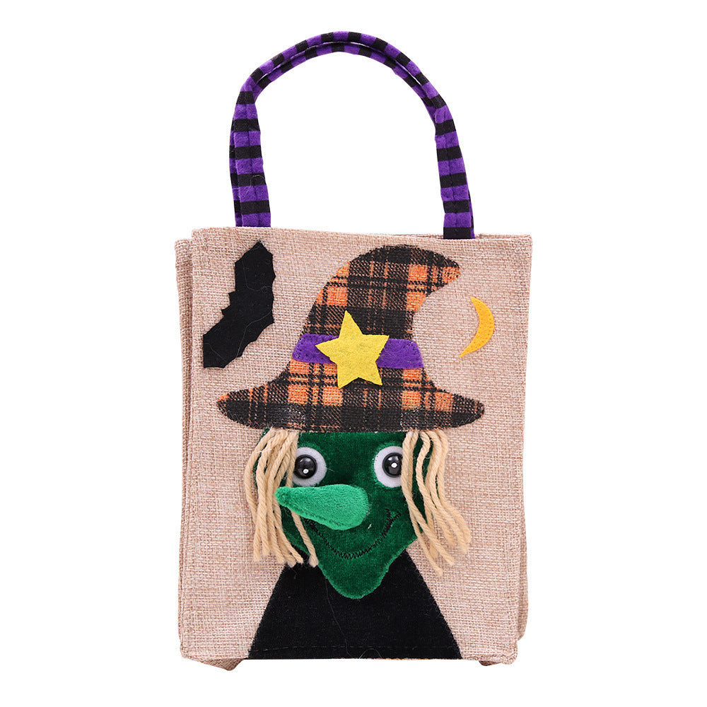Halloween tote bag with witch design — product view 3