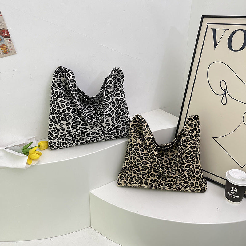 Leopard Print Slouchy Shoulder Bag — product view 4