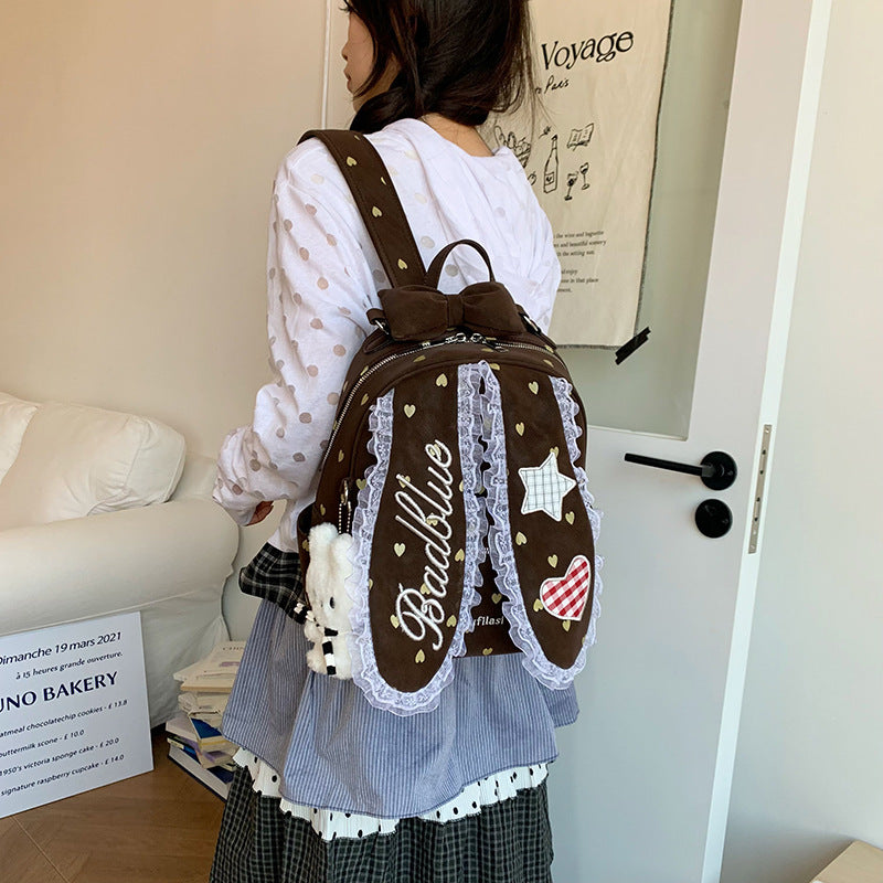 Decorative Bunny-Ear Mini Backpack LoungeYard — product view 3
