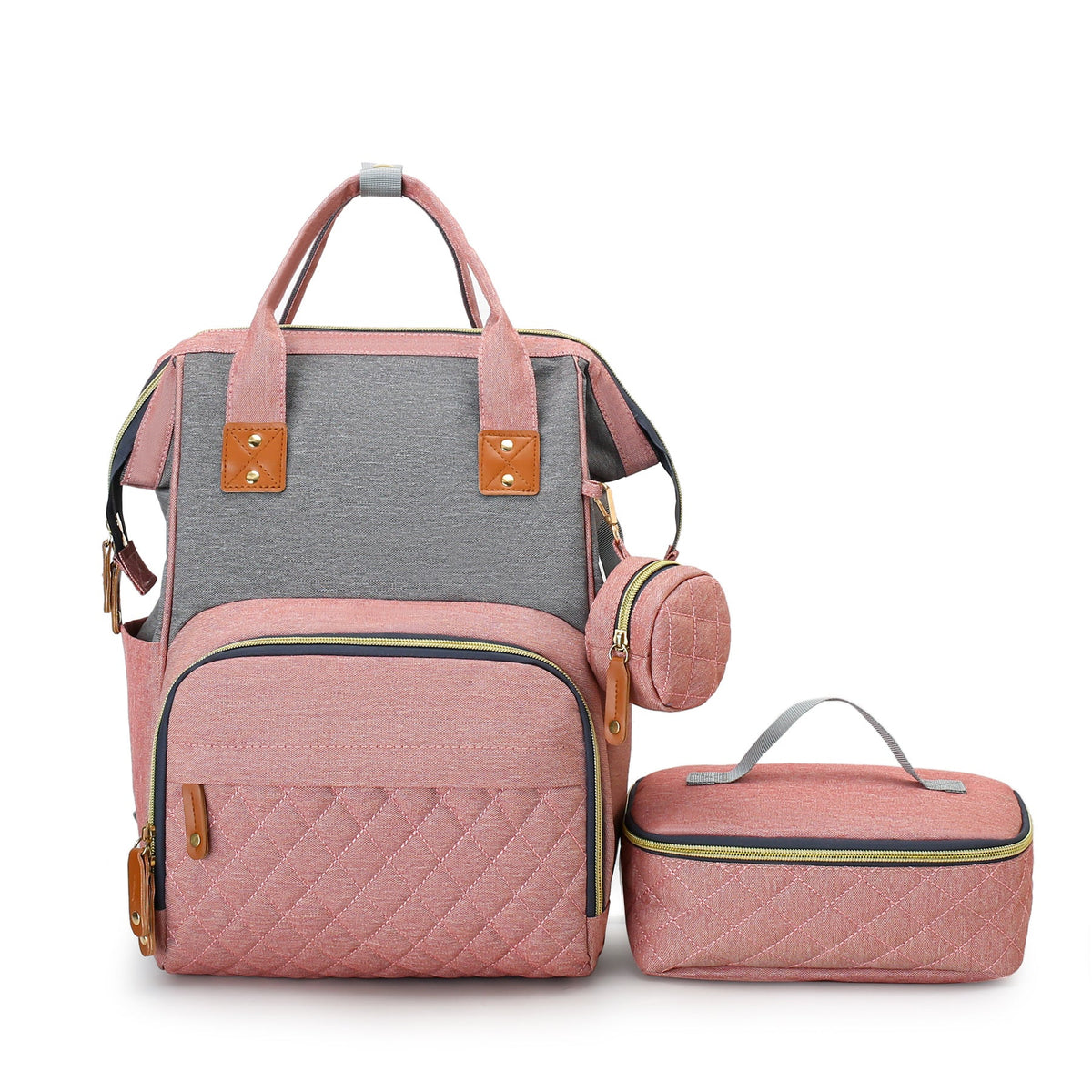 Multi-Purpose Quilted Diaper Backpack LoungeYard — product view 7
