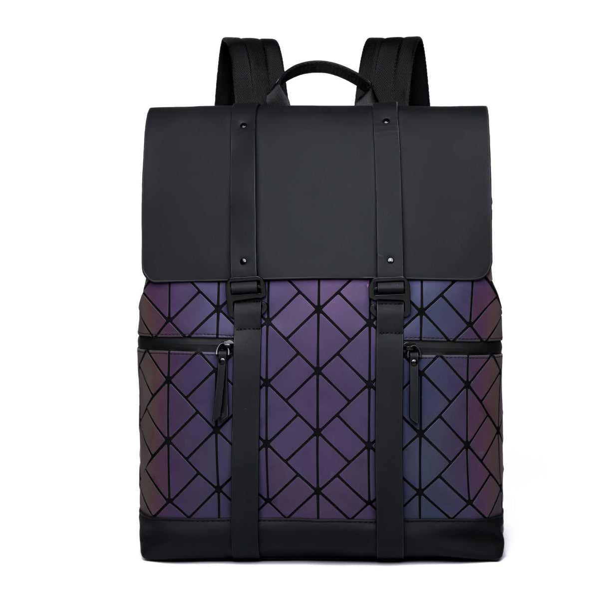Geometric Pattern Rolltop Backpack LoungeYard — product view 2