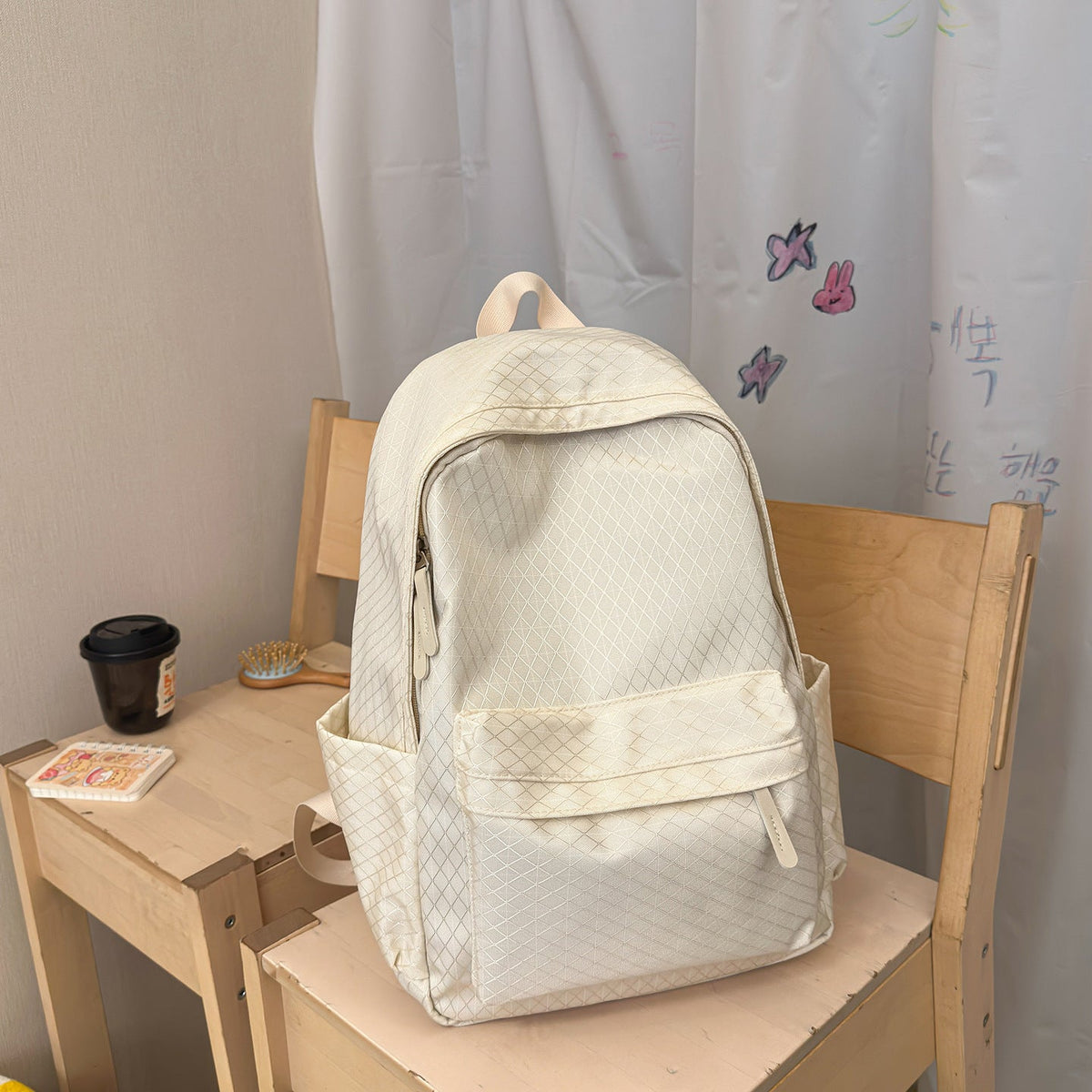 Casual Checkered Backpack LoungeYard — product view 7