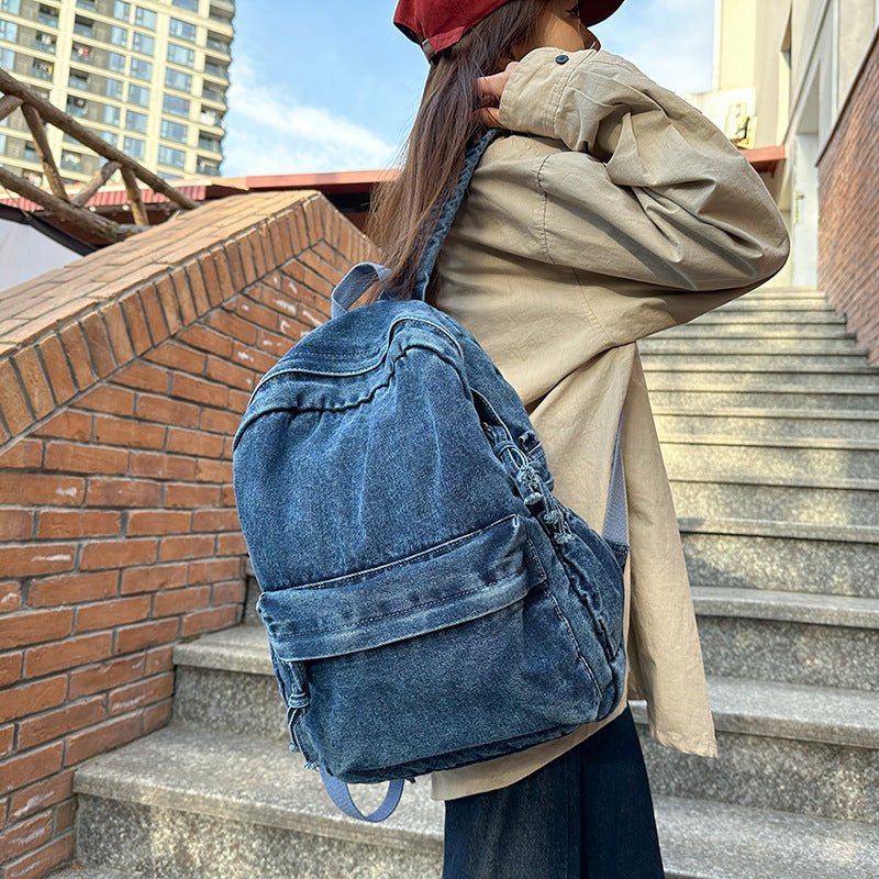 Casual Denim Backpack LoungeYard 1791204530 — product view 2