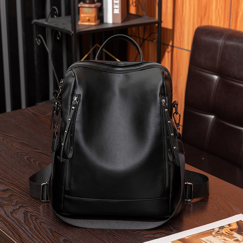 Structured Leather Backpack LoungeYard — product view 2