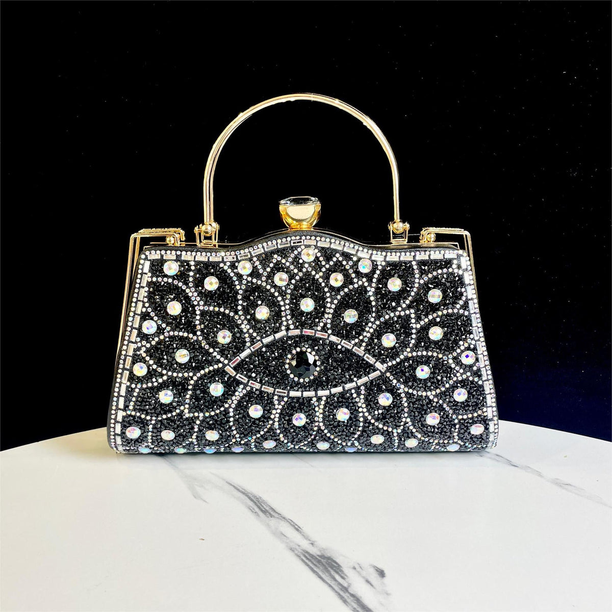 Decorative Crystal Detail Evening Handbag — product view 7