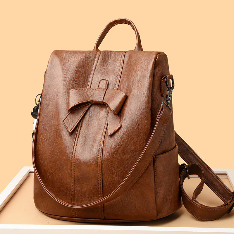Stylish Bow-Accented Backpack LoungeYard — product view 2