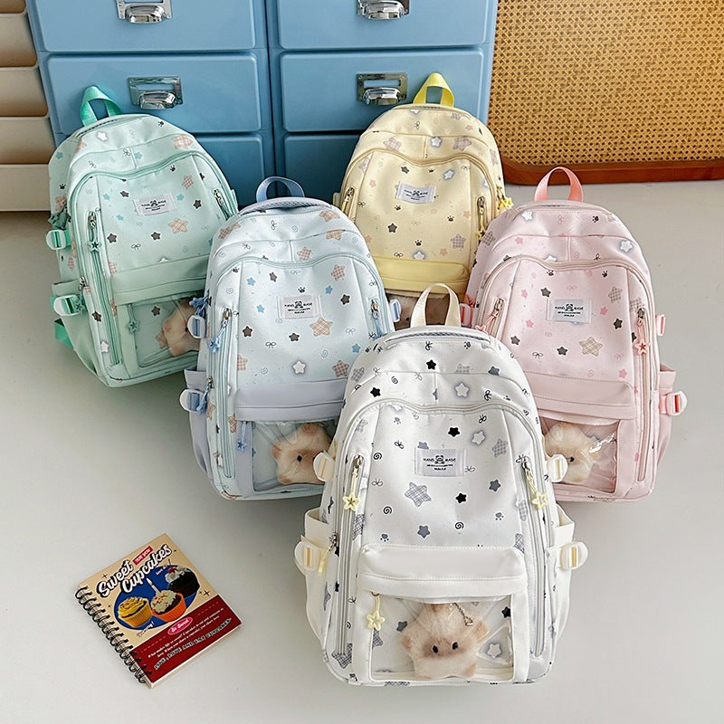 Playful Star-Patterned Backpack LoungeYard — product view 4