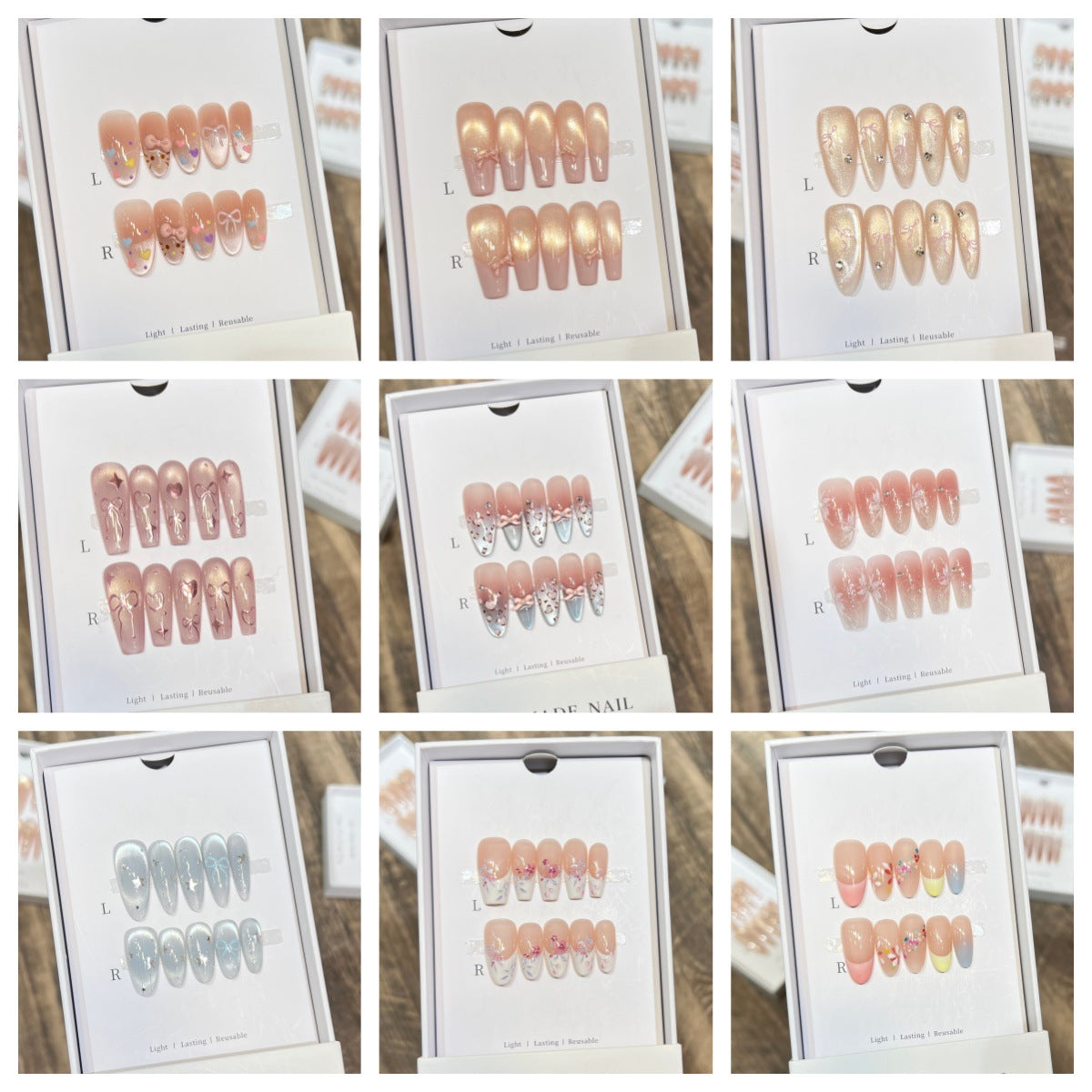Elegant Reusable Press-On Nail Art Set — product view 3