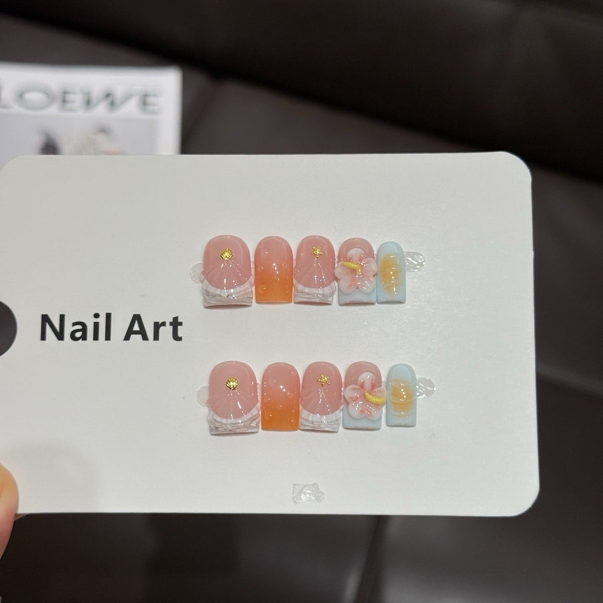 Premium Floral Press-On Nail Art Set — product view 3