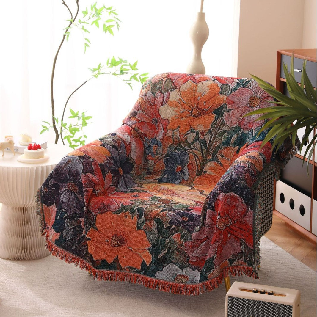 Floral Woven Throw Blanket — product view 3