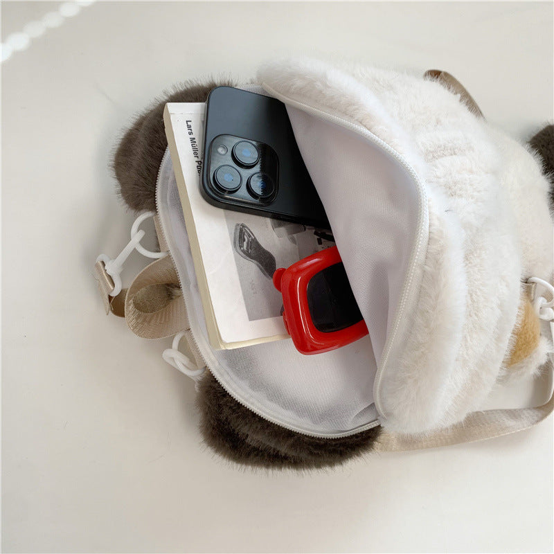 Cute Plush Cat Backpack LoungeYard — product view 4