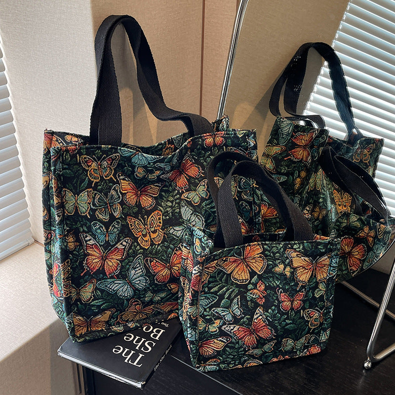 Floral Patterned Fabric Tote Bag — product view 7